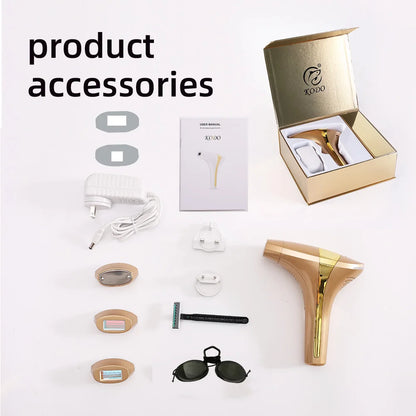 KODO 2025 High-end customization ice Laser Hair removal Laser Epilator Permanent IPL Painless Photoepilator 4 in 1 face and body.