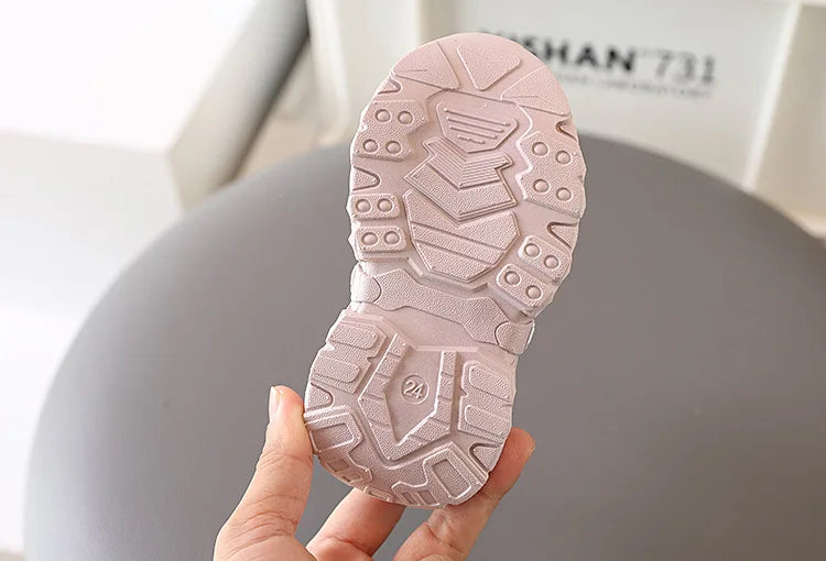 Oulylan Children Casual Shoes Thick-soled Sports Shoes Infant Footwear Boy Sneakers Breathable Non-slip Baby Shoes.