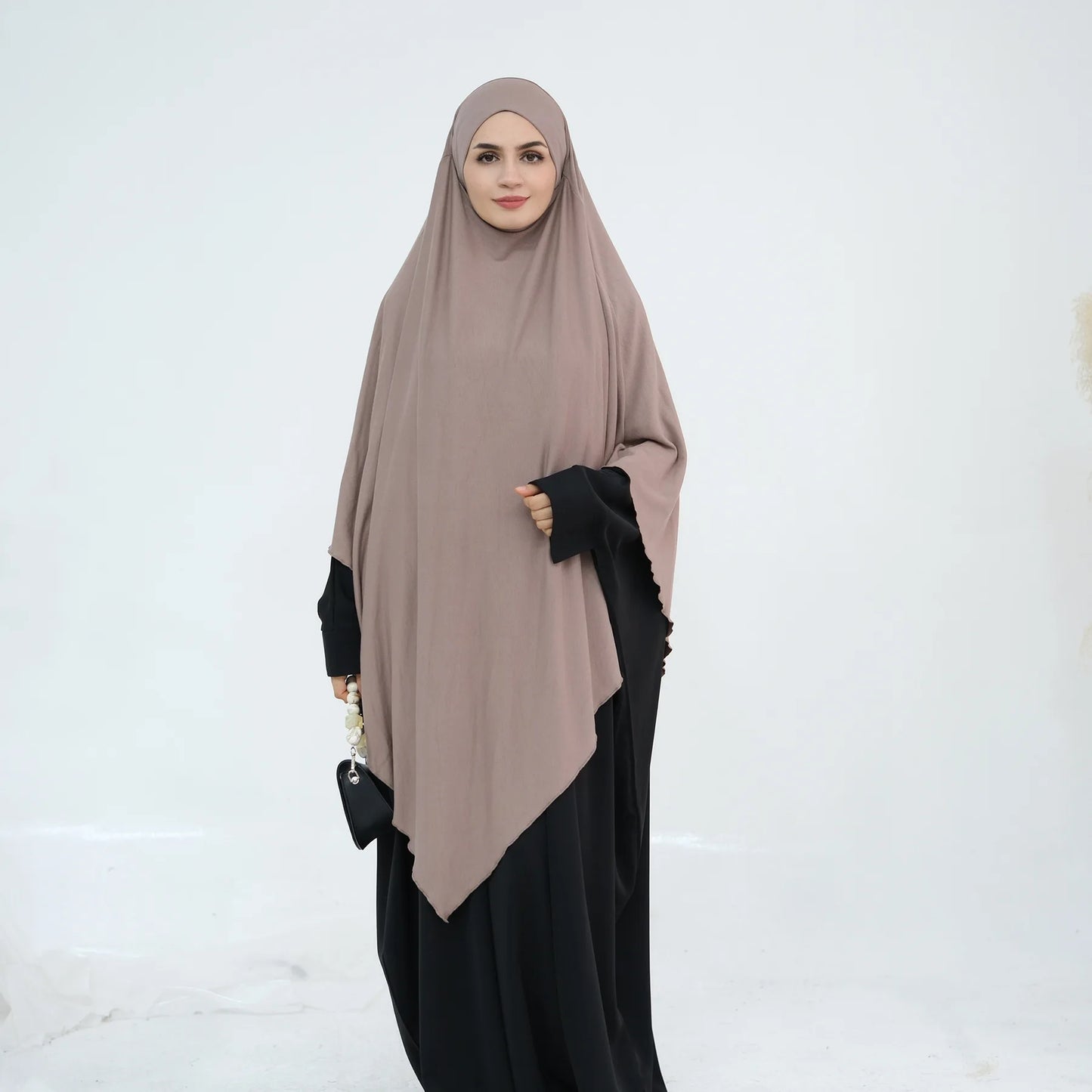 Extra Long Khimar Hijab Scarf Jersey Cotton Muslim Prayer Clothes Islamic Jilbab Khimars for Women Hijabs Veil Niqab Ramadan Eid.