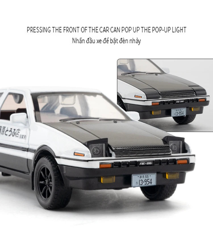 1:32 Simulation AE86 Metal Alloy Toy Car Diecasts Toy Vehicles Decoration Model Miniature Christmas Gift Toys For Children Boy.