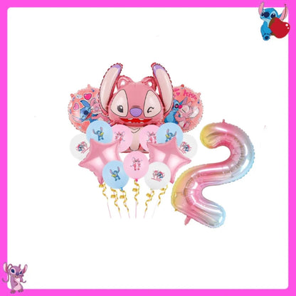 Disney Lilo und Stitch Party Dekoration Geschirr rosa Stitch alles Gute zum Geburtstag Party Thema liefert Ballon Hintergrund Tasse Teller