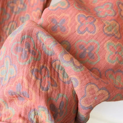 100% Cotton Crepe Homeclothes 2023 Autumn/Winter Women's Pajamas Suit Long-Sleeved Trousers 2-piece Yarn-Dyed Jacquard Pajamas.