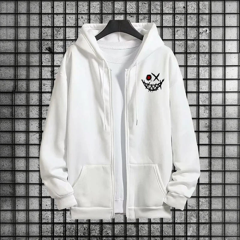 2025 Fall/Winter New Men's Tracksuit Zipper Hoodie Black Sweatpants Urban Fashion Hooded Sweatshirt Jogger Set Male Gym Outfits.