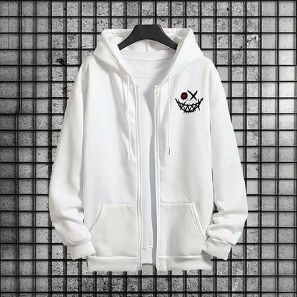 2025 Fall/Winter New Men's Tracksuit Zipper Hoodie Black Sweatpants Urban Fashion Hooded Sweatshirt Jogger Set Male Gym Outfits.