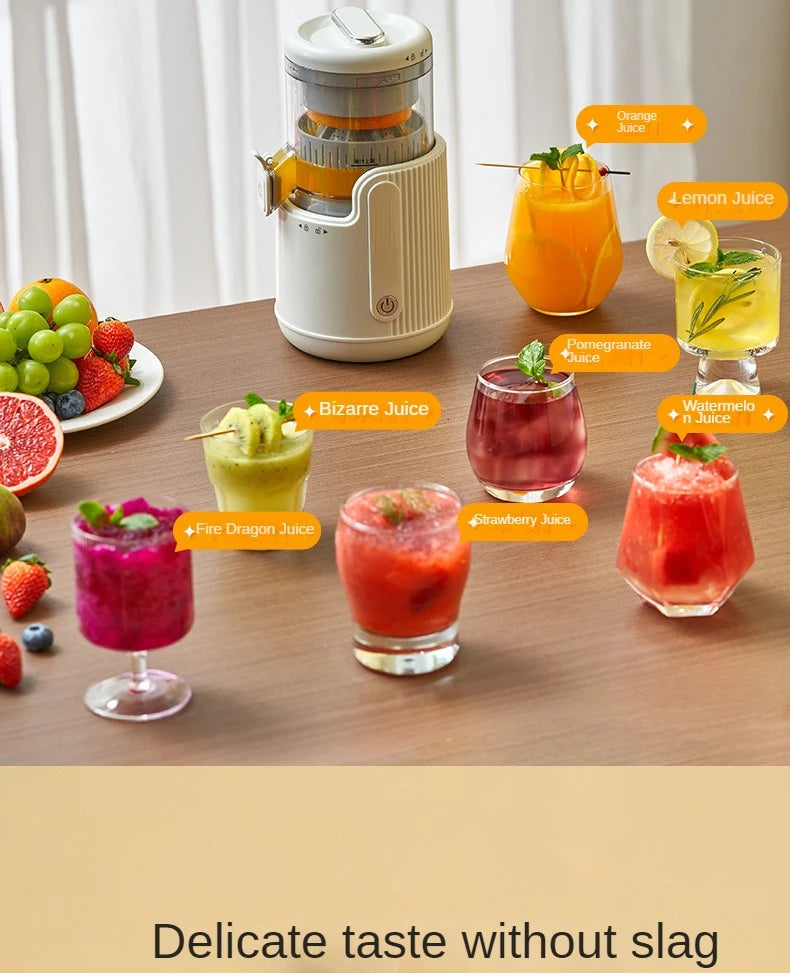 Rechargeable Electric Citrus Juicer Orange Juice Machine Extra Large Caliber Residue Separation.