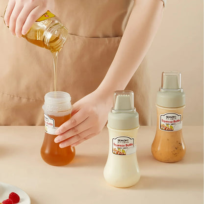 Condiment Squeeze Bottles 5 Hole Nozzles 350ml Sauce Squeeze Bottle,Ketchup Bottles Squeeze for Ketchup,Sauces,Syrup,BBQ,Kitchen.