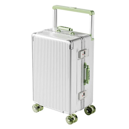 20"24 Zoll Reisekoffer mit breitem Griff, Aluminiumrahmen, Handgepäck, Trolley mit Rollen, Boardingbox, rollende Gepäcktasche.