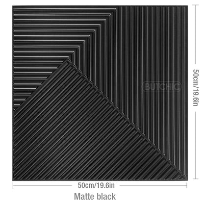 12pcs 50x50cm Stiker dinding 3d, dekorasi rumah panel dinding 3d, non-self-adhesive Kayu ukir berlian geometris potongan seni 3d