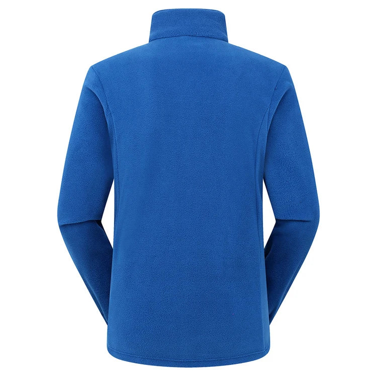 Soft Polar Fleece Jacket with Pockets Lightweight Outdoor Recreation Full Zip Coat.