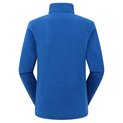 Soft Polar Fleece Jacket with Pockets Lightweight Outdoor Recreation Full Zip Coat.