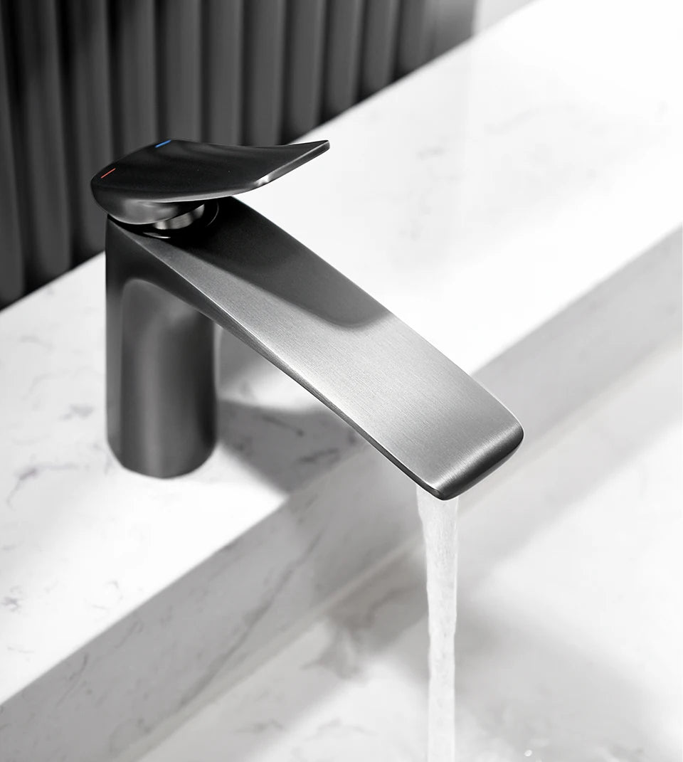 VGX Luxury Bathroom Faucets Basin Mixer Sink Faucet Gourmet Washbasin Tapware Hot Cold Water Tap Brass Chrome Black Brushed Gold