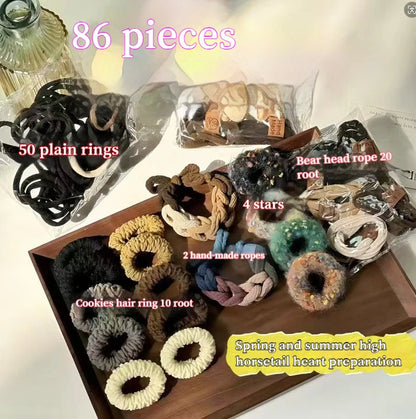 New 8-137PCS Set Hair Clip Combination Women Hair Accessories Grab Clip Hair Band Temperament Hairclip High Ponytail Headband.