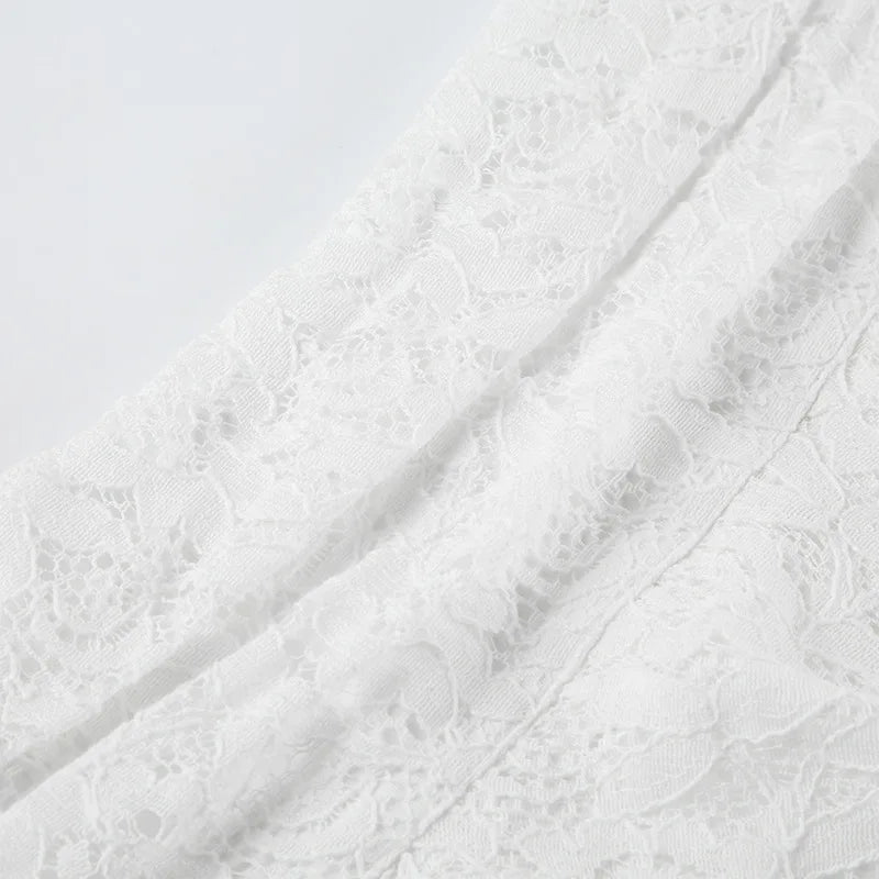 Asymmetrical Lace Skirt Pants Women High Waist Layered Skirt Y2k Japanese Vintage Jacquard Short Skirt 2025 Spring Clothing.