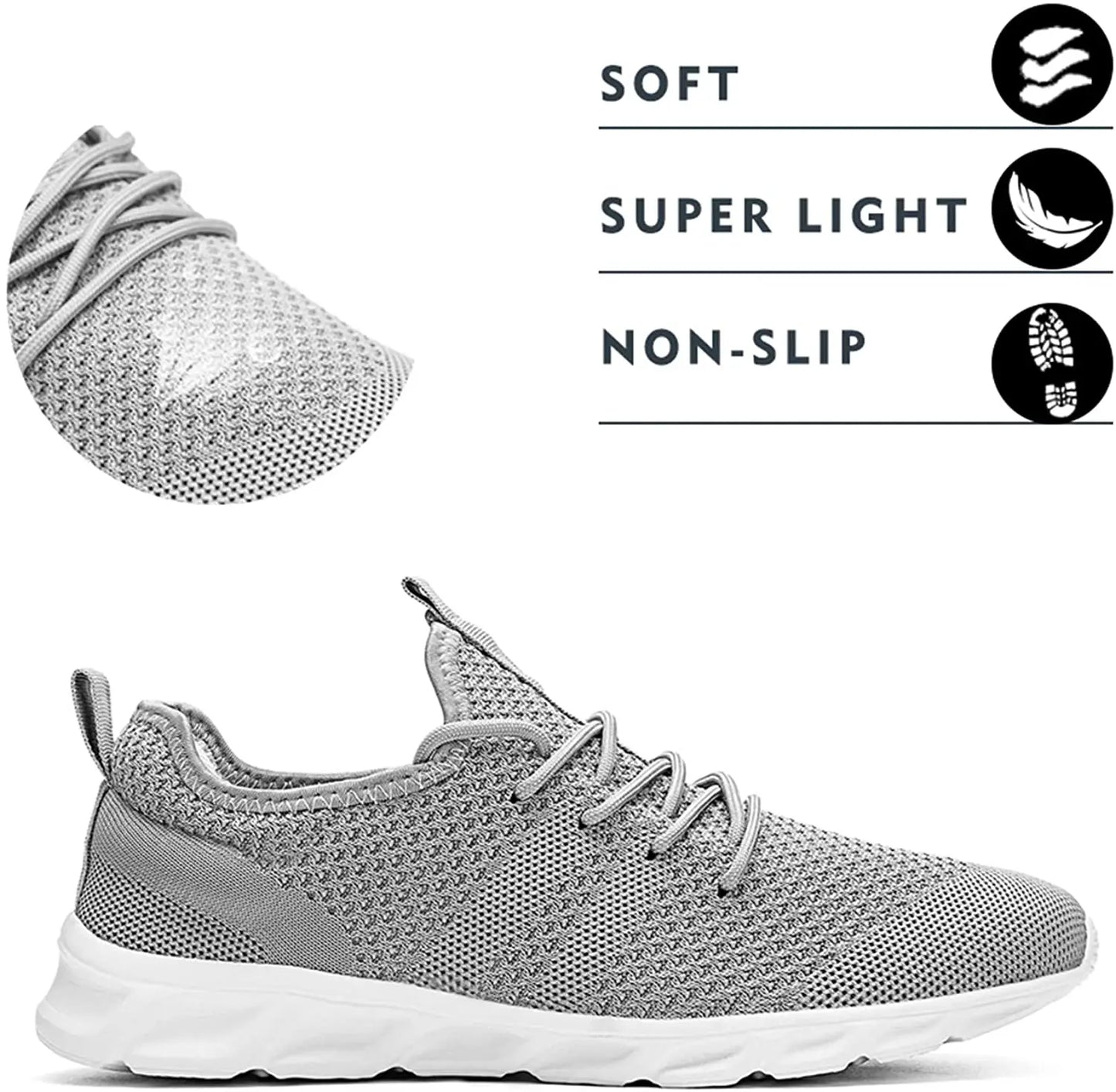 2024 Trend men's casual shoes light sneaker white large size outdoor breathable mesh fashion sports black running tennis shoes