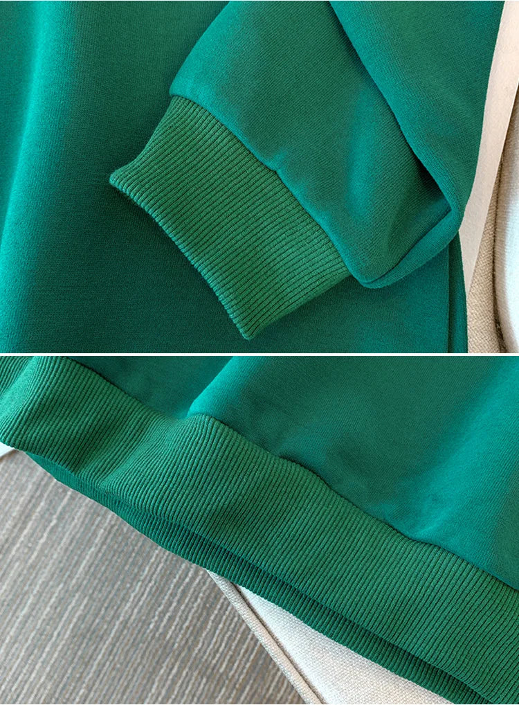 150kg plus size Damen büste Herbst Frühling loser V-Ausschnitt Brief druck Langarm Sweatshirt 6xl 7xl 8xl 9xl 10xl.