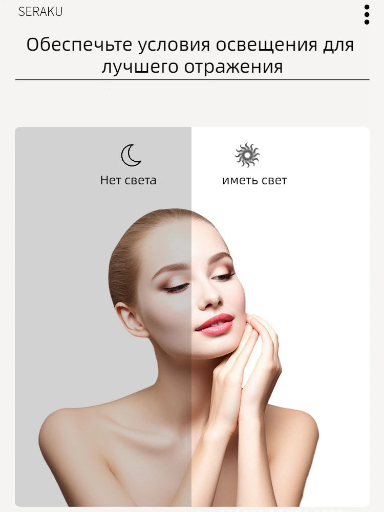 Schminkspiegel mit LED-Leuchten, hohe Helligkeit, rahmenloser rechteckiger Spiegel, Antibeschlag-Badezimmerspiegel, Entschädigung für Schäden