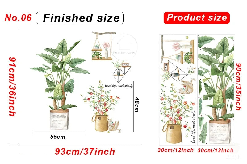 Large Nordic Tree Wall Stickers Living Room Decoration Bedroom Home Decor Art Removable Decals for Background Decorative Posters.