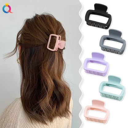 4 Pack Medium Small Hair Clips for Women, Claw Clips for Thick Thin Hair, Strong Hold Square Jaw Clips