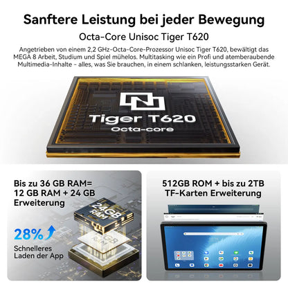 Blackview MEGA 8 Tablet 13‘’ 2K FHD Display, Octa Core T620 Android 15, 12GB RAM, 512GB ROM, 50MP + 13MP Camera, 11000 mAh.