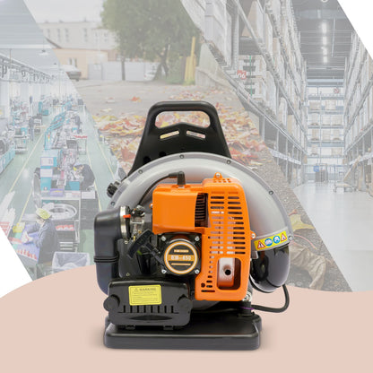 65cc 2-Takt Benzin Rucksack Blatt luftgekühltes Gebläse kommerzielles Gartenhof Werkzeug 2,7 kW U/min