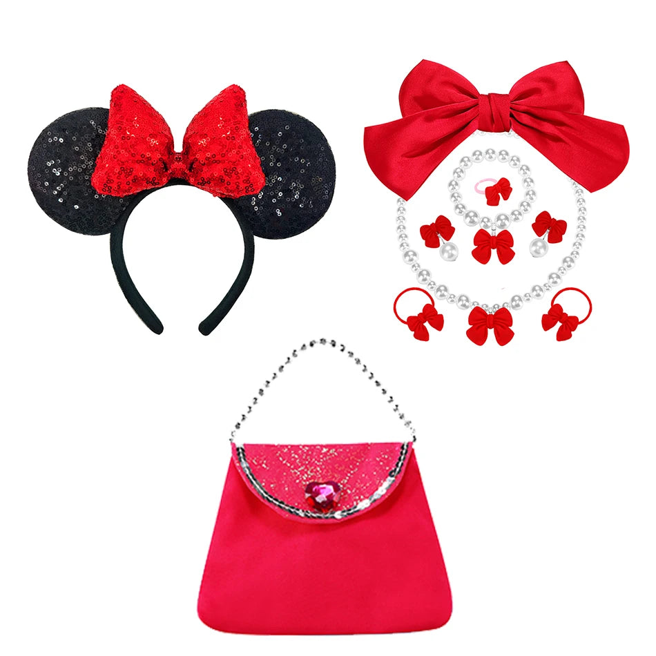 Disney Minnie Mouse Mädchen Polka Dot Schleife Prinzessin Kleid Jungen Kinder Mickey Mouse Halloween Karneval Party Performance Kleidung Anzug
