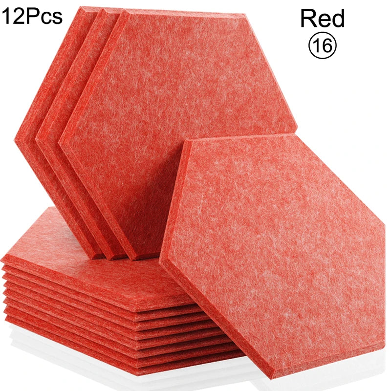 Hexagon 12 Pcs Sound Absorbing Panels Acoustic Wall Absorcion For Home Recording Studio Acoustic Insulator Door Sealing Strip