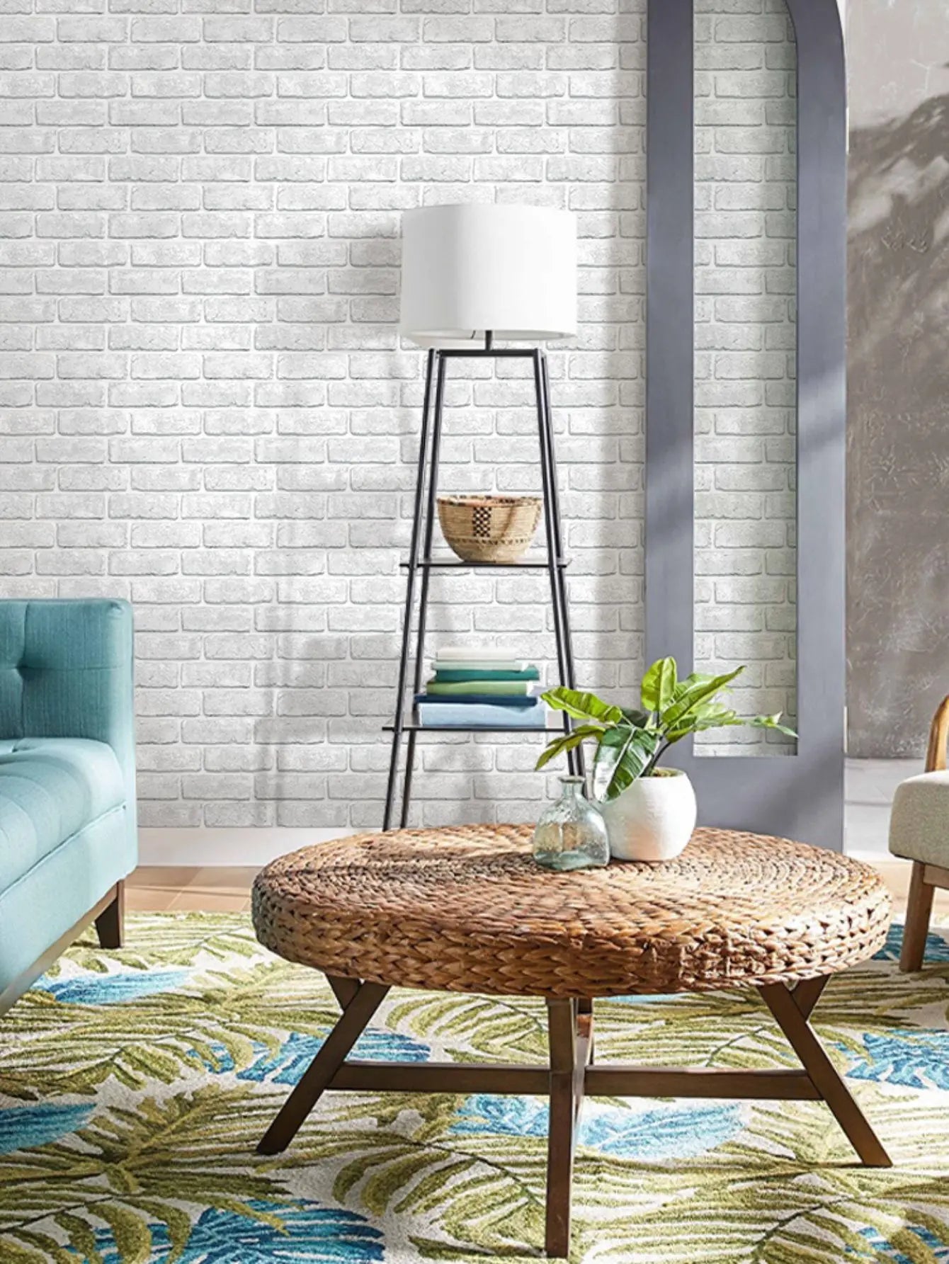 10pcs 3D Faux Brick Wall Sticker, Self-adhesive Wall Panels for Kitchen Backsplash, Bedroom, Living Room Decor, 30 x 30cm