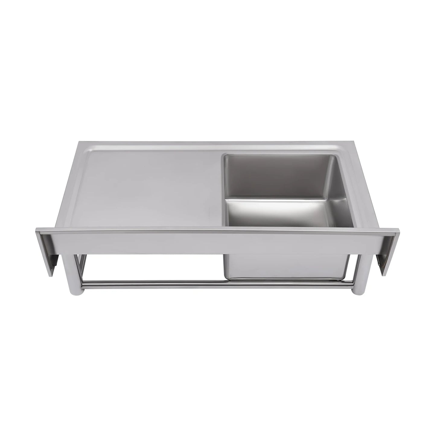 [Edelstahlspüle] 201 Edelstahlspüle – 100 x 60 x 93 cm – für gewerbliche Räumlichkeiten – tiefes Becken