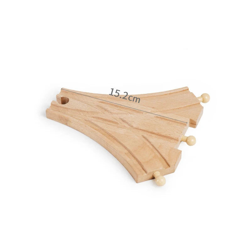 Train Tracks Wood Parts Railway Rails Racing Track Railway Bridge Fit Thomas Wooden Train Connector Children Toys Gifts For Kids