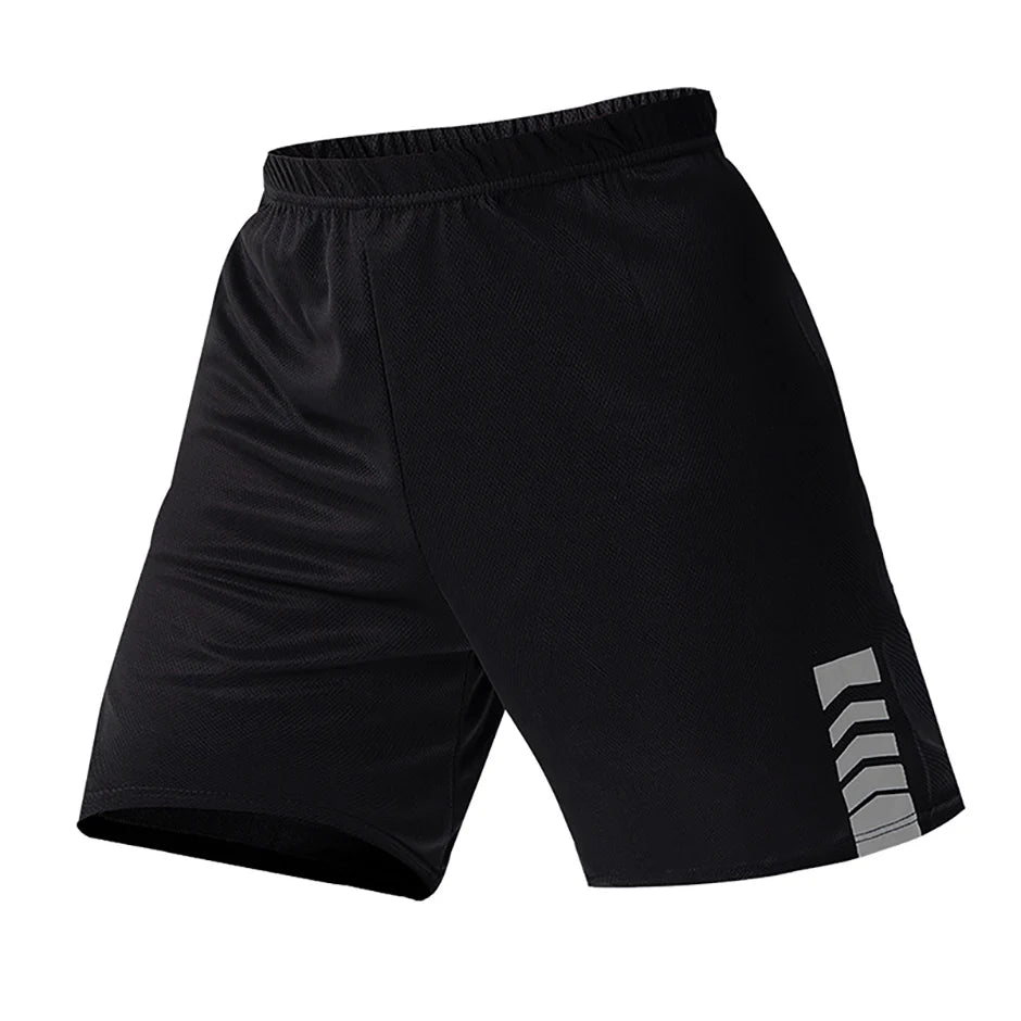 2-pcs Men's Quick-drying Exercise Black-and-white Suit Running Fitness Breathable Short Sleeve Comfortable Joker Playing Shorts.