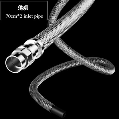 Hot and cold faucet bathroom sink vanity with pull-out function that can be raised and lowered 360º rotating mixing spray faucet