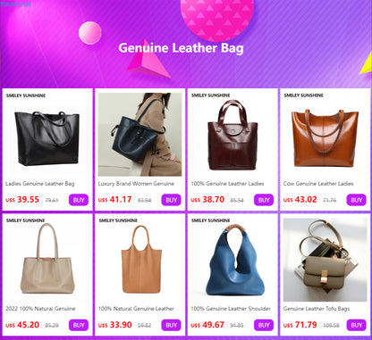 Cow Leather Bag Ladies Genuine Leather Handbags Big Women Bag Large Vintage Female 2023 Office Hand Shoulder Bags For Women Tote.
