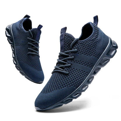 2024 Trend men's casual shoes light sneaker white large size outdoor breathable mesh fashion sports black running tennis shoes.