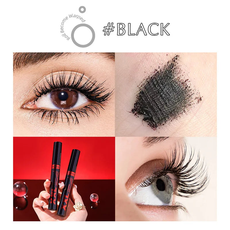 3D Mascara Waterproof Extra Volume Long -lasting Hyper-Curl Lengthening Eyelash Non-smudging Eyelashes Black Mascara Makeup.