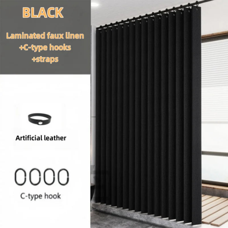 Hochgewichtiger, leinenähnlicher, gefalteter Badvorhang, Heimdekoration, Vorhang, Badezimmervorhang, Küchenschrankvorhang, kommt mit passenden Haken
