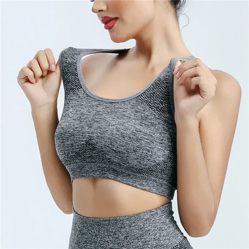Women Sports Bra Top Push Up Fitness Yoga Bra Underwear Sport Tops For Women Breathable Running Vest Gym Wear.