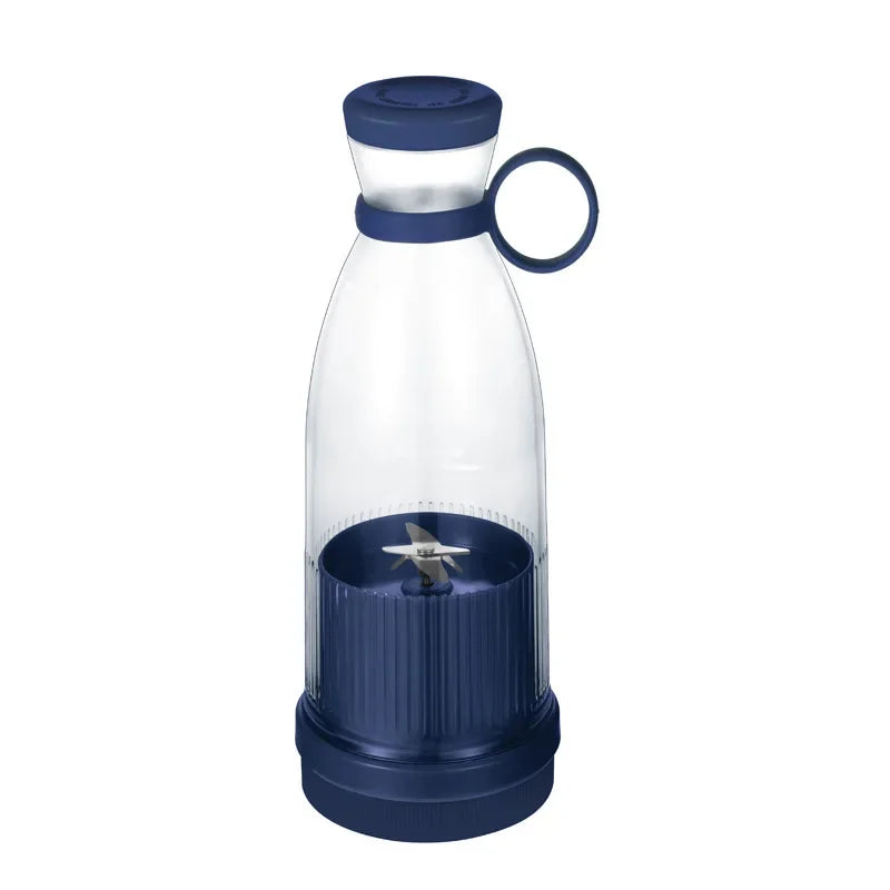 6-Blade Mini Portable Electric Juicer Bottle – USB-Charged, Shakes Orange/Lemon, Works As Fresh Fruit Mixer & Squeezer