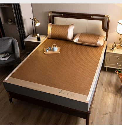 Natural Ice Rattan Mat 90/120/150/180/200cm Cool Summet Mat Mattress Plant Fiber Mat Househould Straw Mats Furniture Protector