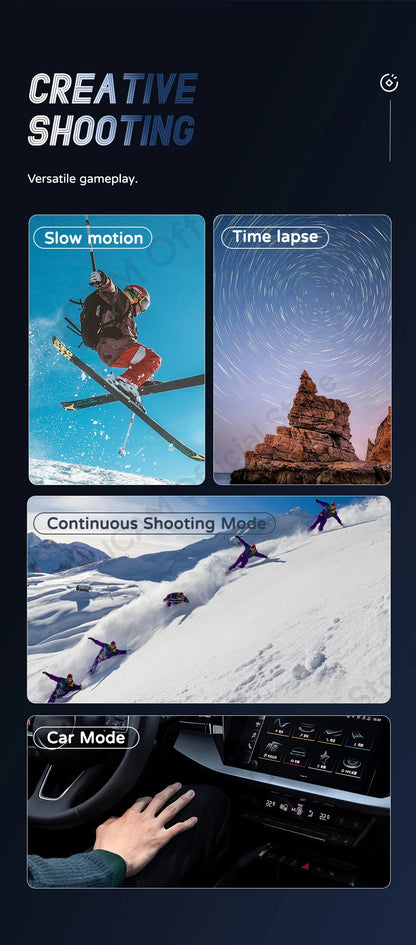 SJCAM C200 Pro 4K Action Camera with Portable Body 5M Waterproof FHD 6-Axis GYRO Video Body 5G WiFi Night Vision Sports DV