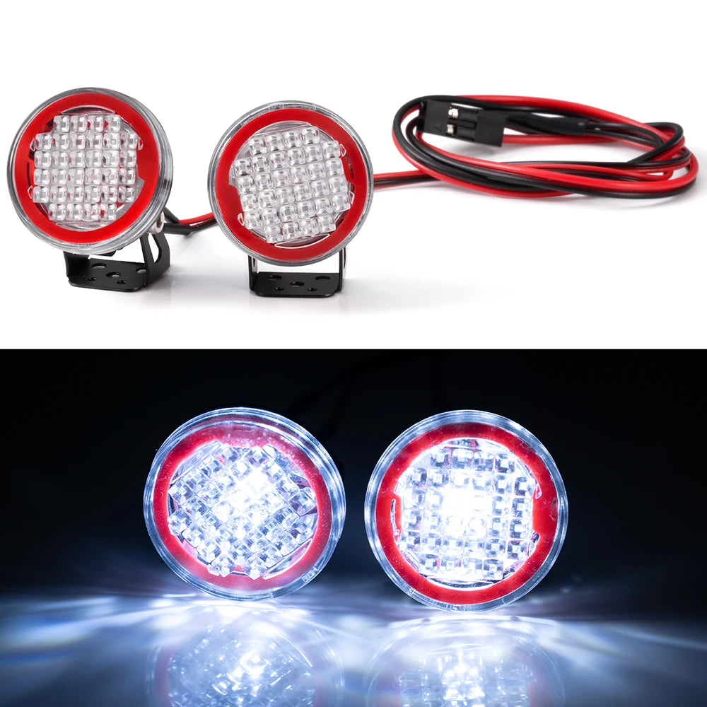 AXSPEED 1Set LED Lights Headlights Spotlight for TRX-4 TRX-6 Axial SCX10 90046 Wraith 1/10 RC Car Decoration Parts Accessories