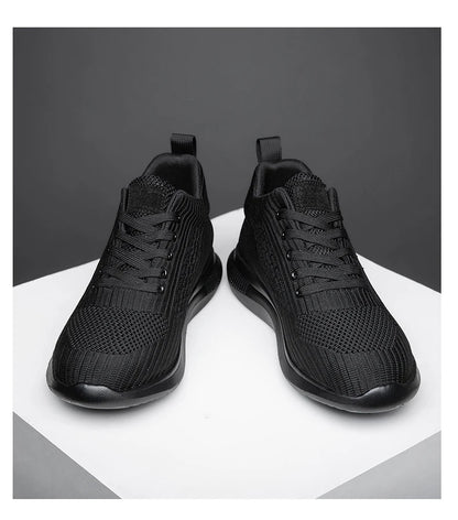 Men Big Size 37-47 Breathable Mesh Elevator Sport Shoes Soft Comfortable 6cm Hidden Heels Height Increasing Sneakes Lift Casual.