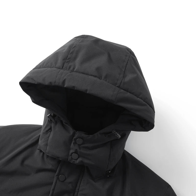 -15 Degree Winter New High Quality Thickened Cotton Warm Hooded Cotton Jacket For Men Loose Sports Windproof Oversized Jacket.