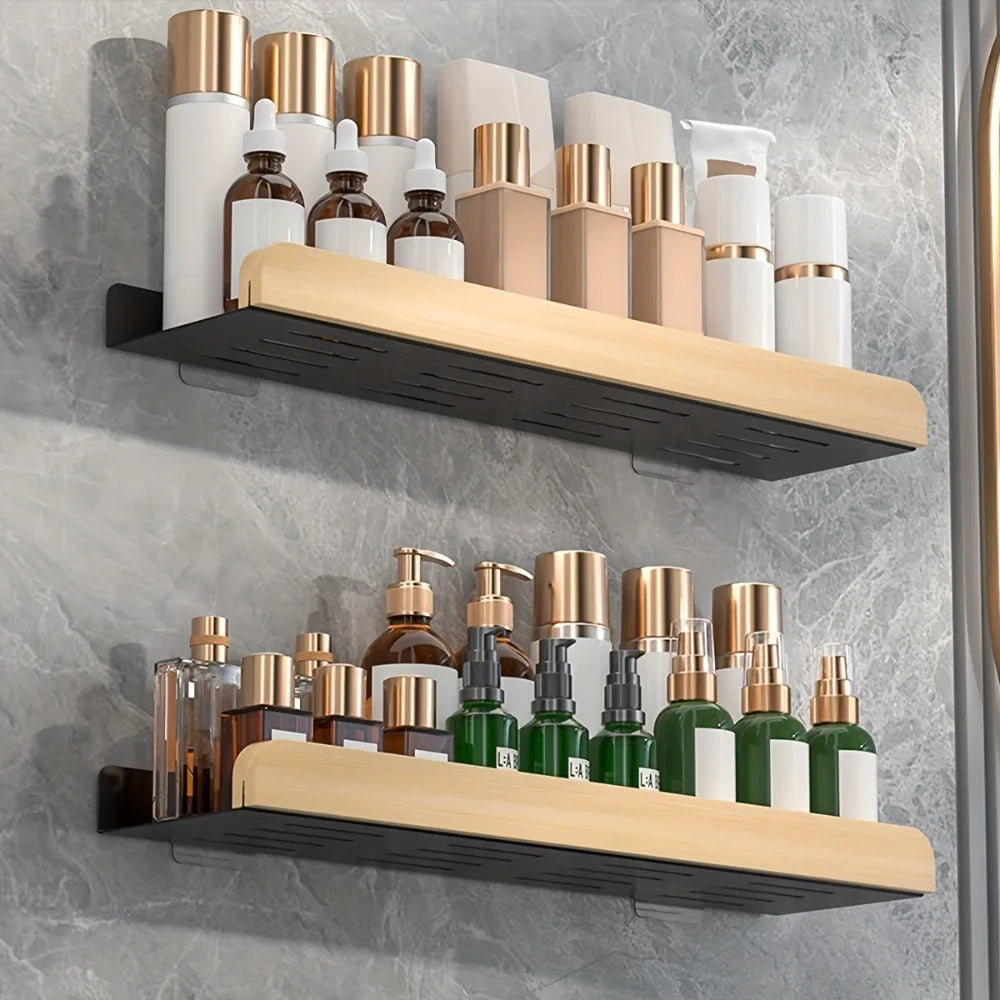 1PC Wandregal Kein Bohren Badezimmer Aufbewahrung Organizer für Shampoo Home Hotel Verwenden Badezimmerzubehör Schwimmendes Regal