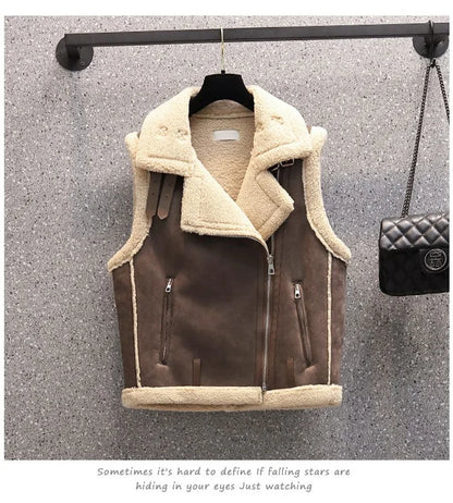 Ärmellose Jacke weibliche Pu Leder Weste Mantel Frauen 2024 Herbst Winter neue Motorrad Weste lose Oberbekleidung Roman beliebte Top.