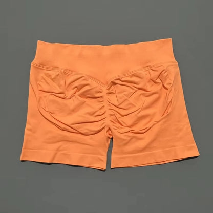 Impact Shorts Low Ribbed Band Gym Scrunch Women Sports Shorts Fitness Biker Short Workout Yoga Running Seamless Leggings.