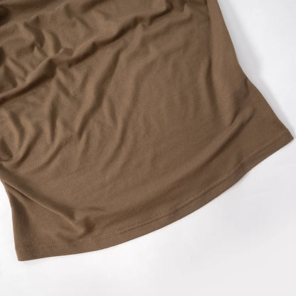 CUTENOVA Fall Outfits Women Solid Color One-Shoulder Long-Sleeved Women'S Top Sexy Hollow Out Twisted Casual Chic T-Shirt Female.