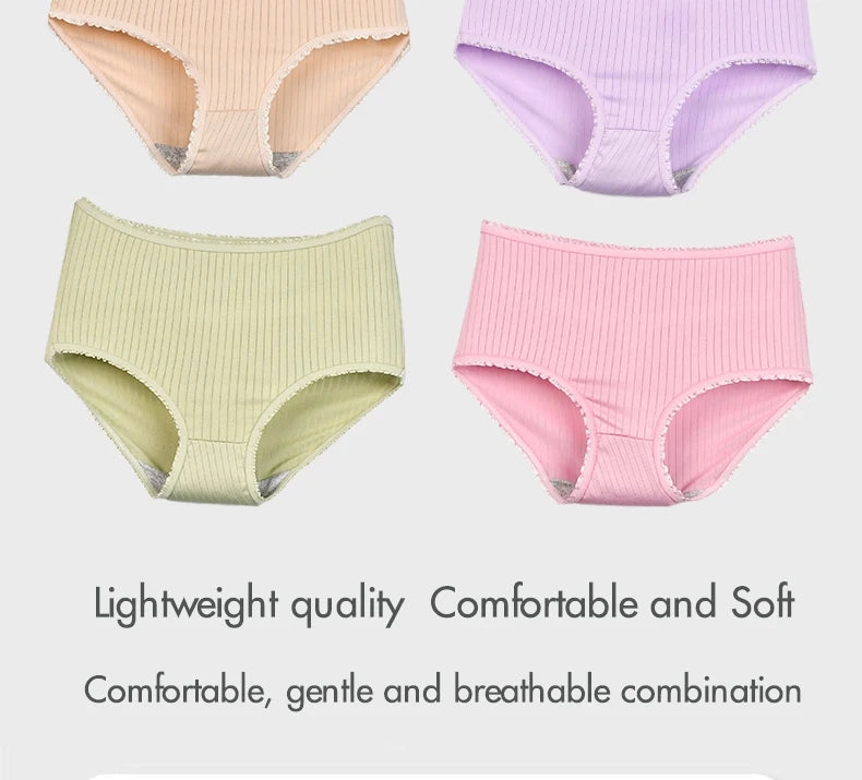 8pcs/lot Women Panties Milk Silk Girls Plus Size Underwear High Waist Briefs Breathable Solid Color Female Lingerie 38-100KG.