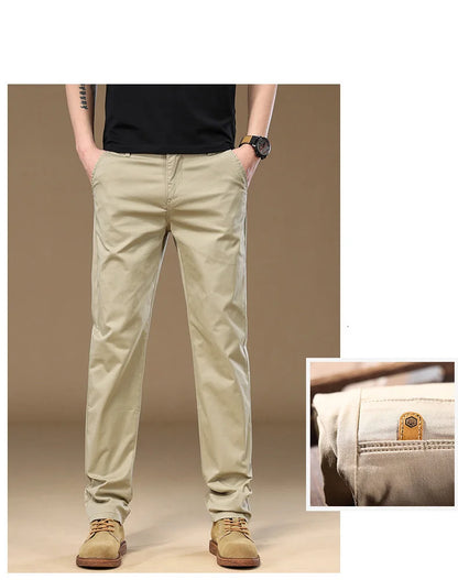 2024 Autumn New Men's Pants 97%Cotton Solid Color Work Wear Casual Pant Wide Korean Y2k Clothing Jogger Cargo Trousers Male.