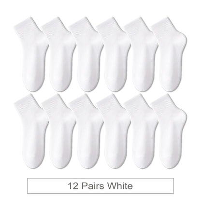 12 Pairs New Woman Cotton Socks Men Sock Short Ankle Colorful Autumn Spring Soft Breathable Colorful Girl Sock.