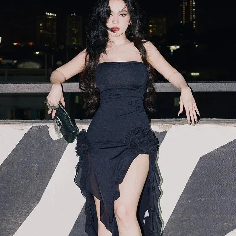 Hawthaw Frauen Party Club Abend Streetwear Urlaub Bodycon Midi Kleid 2024 Sommer Kleidung Großhandel Artikel Für Business.